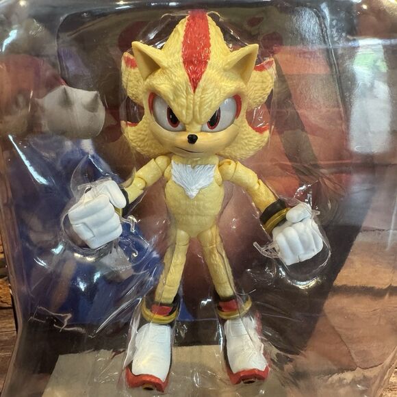 Sonic The Hedgehog 3 Super Shadow Action Figure 5" Jakks Pacific Movie Toy 2025 - Picture 7 of 7